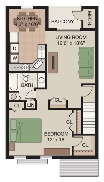 Severgn Apartments - Saxony Floor Plan - 1 Bed, 1 Bath, 850 sq ft 850 Sq Ft House Floor Plans, 3d Apartment Floor Plans, 850 Sq Ft House, Floor Plans 1 Bedroom, Apartments Floor Plans, 3d Apartment, Farm House Plans, Win Lottery, 1 Bedroom House Plans