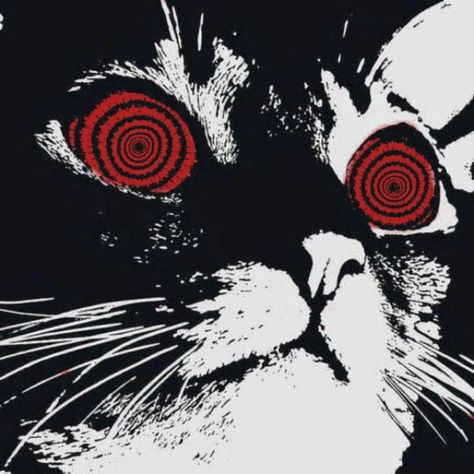 Black Cat Red Eyes, Viral Tiktok, Dark Art Illustrations, Red Aesthetic, Funky Art, Sweater Design, Surreal Art, Art Plastique, Album Art