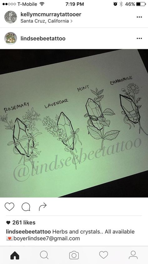 Herbs and crystals lindseebee tattoo: Crystals Tattoos, Matching Tattoo Ideas For Couples, Crystals Tattoo, Tattoo Ideas For Couples, Matching Tattoo Ideas, Crystal Tattoo, Disney Tattoo, Diy Tattoo, Matching Tattoo