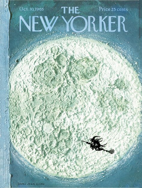 Over the Moon | The New Yorker The New Yorker Magazine, New Yorker Magazine, New Yorker Covers, Halloween Images, A Witch, Vintage Magazines, Vintage Magazine, The New Yorker, Over The Moon