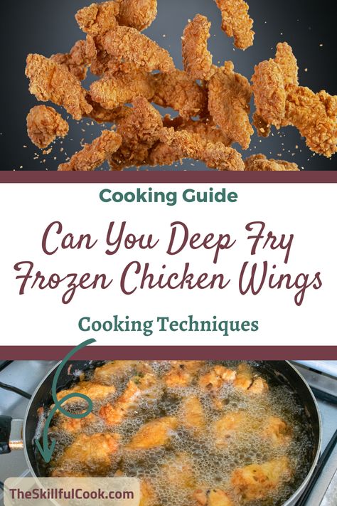 Deep frying frozen chicken wings: sounds risky, but it's totally doable! Our step-by-step guide walks you through the tips and timing to get those wings perfectly crispy and juicy. Safety first, so we cover that too! Perfect for game days or last-minute gatherings. Don't miss out! Pin this to your board for quick reference! Deep Fried Frozen Chicken Wings, How To Cook Frozen Chicken Wings, Frozen Wings Recipe, Frying Wings, Chicken Wings Crockpot, Deep Fried Chicken Wings, Chicken Wing Recipes Fried, Wings In The Oven, Frozen Chicken Wings