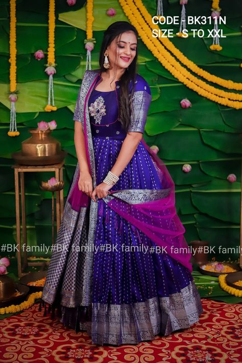 Ikkat Long Frocks Indian, Long Frock Designs For Stitching, Long Frocks Pattu Sarees, Pattu Long Frocks Models For Stitching, Mangalagiri Pattu Long Frocks, Pattu Anarkali Dress Designs, Ethnic Long Frocks, Pattu Frock Models For Women, Pattu Long Frocks For Women Latest