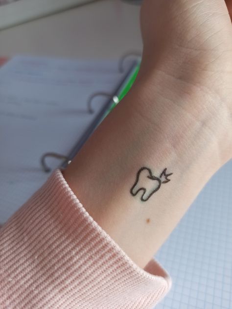 Tooth Fairy Tattoo Ideas, Cute Tooth Tattoo, Small Tooth Tattoo, Dental Tattoo Ideas Dentists, Tooth Tattoos, Tooth Tattoo, Tattoos Simple, Cute Tooth, Small Tattoos Simple