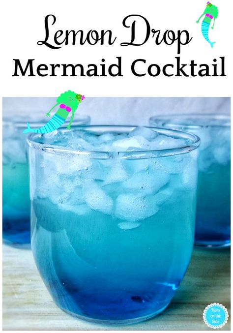 Mermaid Cocktail, Lemon Drop Cocktail, Alcholic Drinks, Whiskey Cocktail, Blue Drinks, Jungle Juice, Liquor Drinks, Boozy Drinks, Vodka Drinks