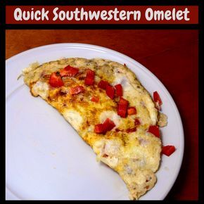 A Southwestern Omelette that tastes good, is easy to make AND low-calorie? YES, please! 😍 Click the link for the recipe https://www.mddietclinic.com/quick-southwestern-omelette/ #mddiet #nutrition #recipe Omelette Recipe Easy, Hcg Recipes, Omelette Recipe, Olive Oil Spray, White Mushrooms, Breakfast Of Champions, Creamed Eggs, Omelet, Yes Please