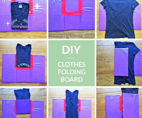 Clothes Folding Board: 6 Steps (with Pictures) Diy Shirt Folding Board, Laundry Folder, Clothes Folding Board, Shirt Folding Board, Clothes Folding, Fold Clothes, Folding Board, Diy Storage Rack, Folding Techniques