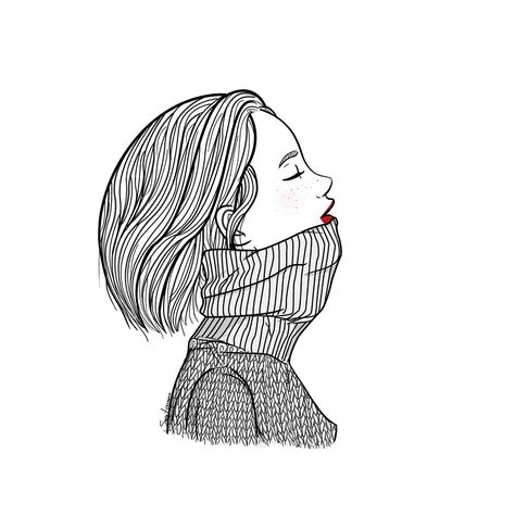 Sara Herranz Tumblr Tattoo, Tumblr Outline, Illustrations And Posters, Line Art Drawings, A Drawing, 그림 그리기, Illustrations Posters, Drawing Inspiration, Line Drawing