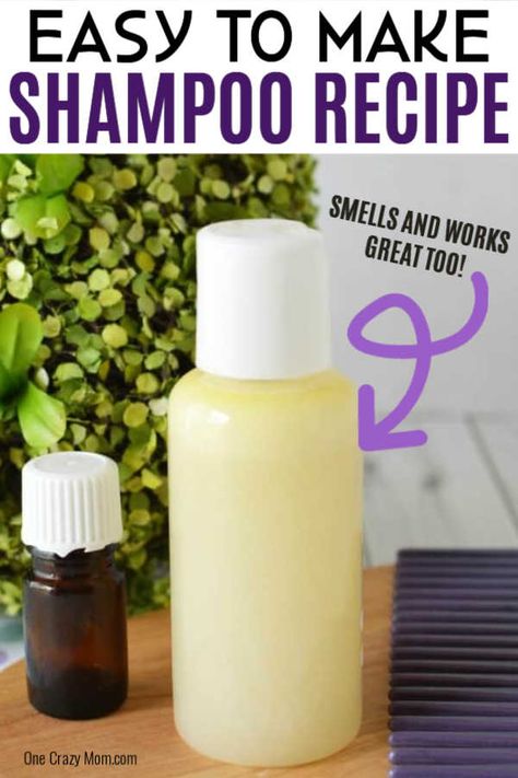 This DIY Shampoo is so easy to make and the lavender will leave your hair smelling amazing. Try this all natural shampoo that works great for hair growth and for oily hair. This is the best DIY shampoo recipe! #onecrazymom #DIYShampoo Make Your Own Shampoo, Make Shampoo, Homemade Shampoo Recipes, How To Make Shampoo, Shampoo Diy, Diy Shampoo Recipe, Natural Hair Maintenance, Lavender Shampoo, Shampoo Recipe