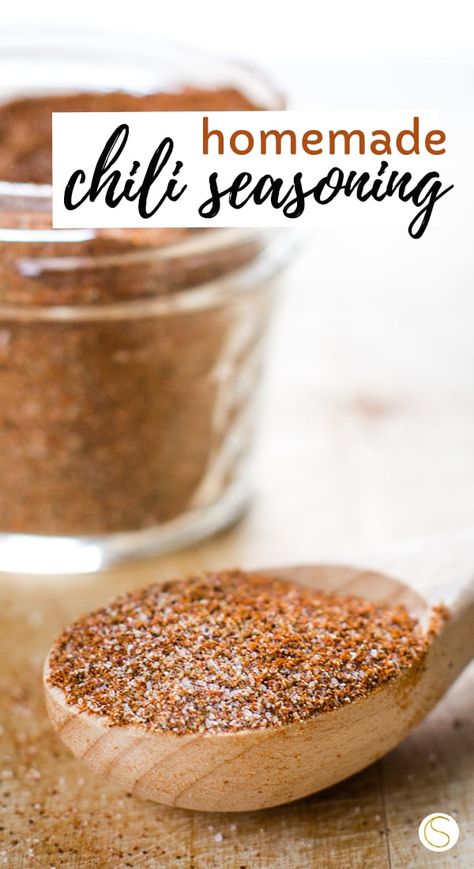 Easy homemade chili seasoning made with only six ingredients. Make is spicy or mild depending on your tastes. This DIY mix can be a substitute for the chili seasoning packet! #chili #seasoning #cleverlysimple #recipe Mild Chili Seasoning Recipe, Homemade Chili Seasoning Mix, Homemade Chili Powder, Chili Seasoning Recipe, Easy Homemade Chili, Homemade Chili Seasoning, Homemade Seasoning, Stock Your Pantry, Diy Easy Recipes