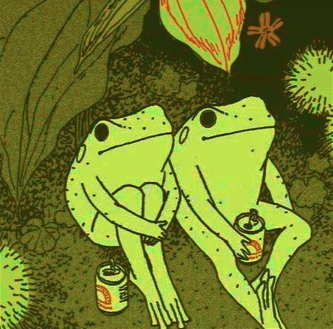 Green Funky Art, Hippie Pfp Aesthetic, Goblincore Aesthetic Art, Sapo Aesthetic, Froggy Pfp, Rana Aesthetic, Goblincore Pfp, Hippie Widgets, Green Pfp Aesthetic