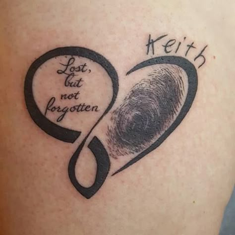 Fingerprint Infinity Tattoo, Thumbprint Memorial Tattoo, Finger Print Tattoo Memorial, Grandson Tattoo Ideas, Fingerprint Tattoo Memorial, Hand Print Tattoo, Thumbprint Tattoo, Fingerprint Tattoo, Papa Tattoo