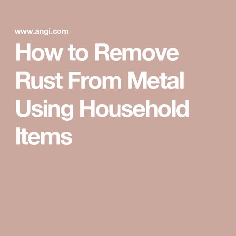 How to Remove Rust From Metal Using Household Items Removing Rust From Metal, How To Remove Rust From Metal, How To Get Rid Of Rust On Metal, Rust Removal From Metal, Oxalic Acid, Remove Rust, Tin Panel, How To Clean Rust, Punched Tin