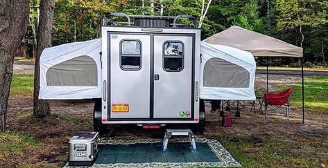 Flyer Explore Travel Trailer - inTech RV Square Drop Camper, Camper Trailer Tent, Diy Trailer, Camping Gear Diy, Camp Trailers, Camping Trailer Diy, Cargo Trailer Conversion, Diy Camper Trailer, Cargo Trailer Camper