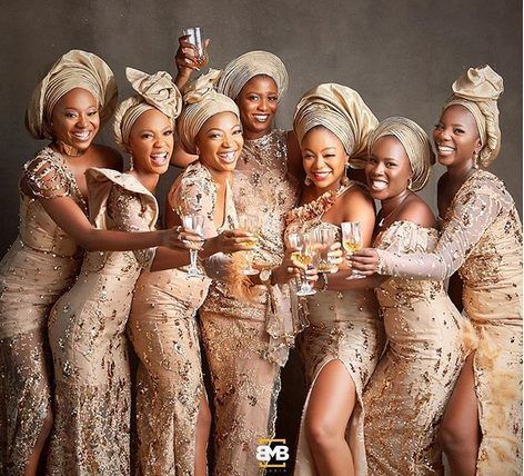 African Traditional Wedding Dress Bridesmaid, Nigerian Bridesmaid Dresses, African Bridesmaids, African Bridesmaid Dresses, Igbo Wedding, African Traditional Wedding Dress, African Wedding Attire, African Traditional Wedding, Bridesmaid Attire