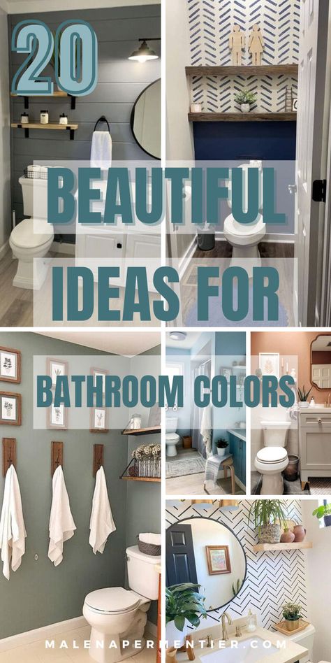 bathroom paint color ideas Bathroom Remodel Paint, Guest Bathroom Colors, Bathroom Colors Schemes, Bathroom Paint Color Ideas, Bathroom Wall Ideas, Bathroom Paint Color, Trending Bathroom Colors, Small Bathroom Paint Colors, Best Bathroom Paint Colors