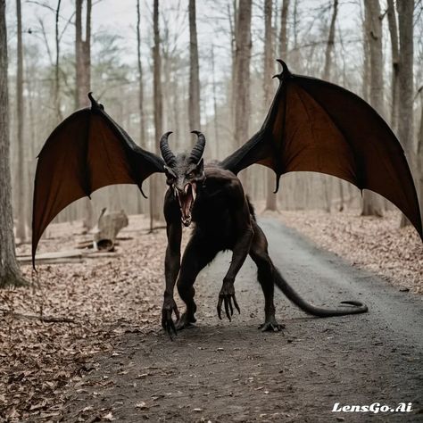 THE JERSEY DEVIL Mystic Creatures, The Jersey Devil, Love Monster, Jersey Devil, Legendary Creature, New Jersey Devils, Aesthetic Stuff, Cool Cartoons, Horror Art