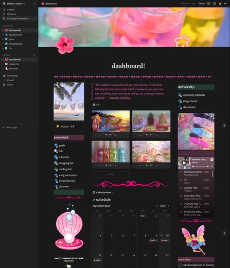 Notion Dark Mode, Dashboard Aesthetic, Notion Inspo, Notion Dashboard, Dream Journal, Dark Mode, Class Notes, Aesthetic Dark, Note Taking