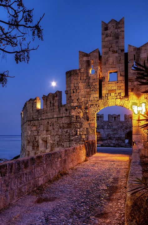 RHODES The Gate of St. Paul`s - Old Town of Rhodes Island, Greece Rhodes Island Greece, Greece Rhodes, Dodecanese Islands, Rhodes Island, Chateau France, Greece Islands, Dream Holiday, Aragon, St Paul