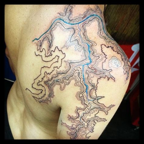 Current River tattoo inspo Mountain Bike Tattoo Ideas, River Symbol, Geology Tattoo, Bike Tattoo Ideas, Wilderness Tattoo, Outdoor Tattoo, Mountain Bike Tattoo, Bike Tattoo, River Tattoo