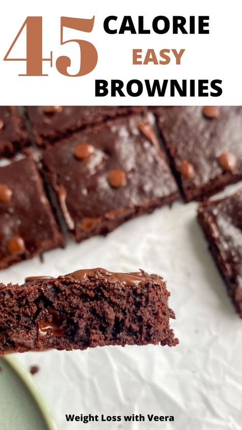 These brownies were one of my go to recipes that helped me lose over 40kg! They are perfect for weight loss. Brownies Low Calorie, Low Calorie Desserts Easy, Low Calorie Sweet Snacks, Low Calorie Brownies, Low Calorie Cake, Low Calorie Chocolate, Low Calorie Protein, Low Calorie Dinners, Low Calorie Dessert