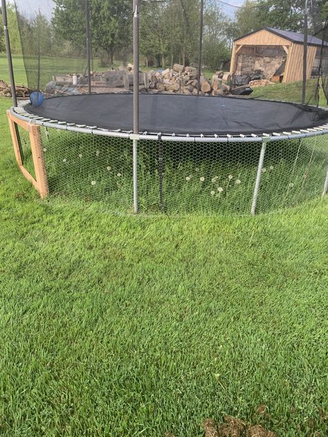 How to Turn A Trampoline into a Chicken Coop and Still Jump on It! 2 Trampoline Chicken Run, Trampoline Chicken Coop Diy, Trampoline Chicken Coop, Chicken Shelter, Old Trampoline, City Chicken, Meat Birds, Chicken Tractor, Chicken Coop Designs