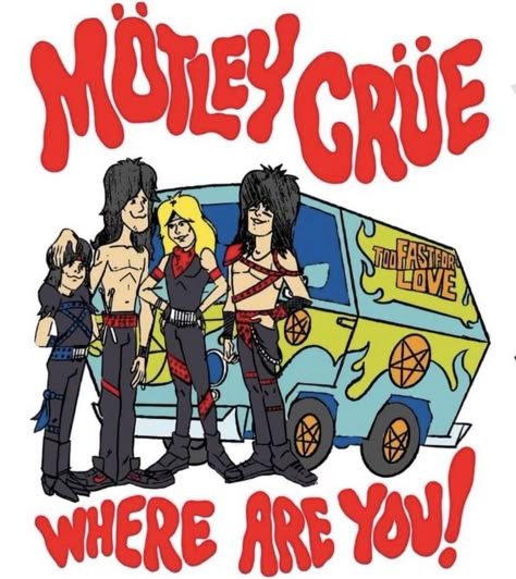 Motley Crue Poster, Rock Poster Art, Motley Crüe, Rock N Roll Art, Rock Band Posters, Band Wallpapers, Nikki Sixx, Glam Metal, Tommy Lee