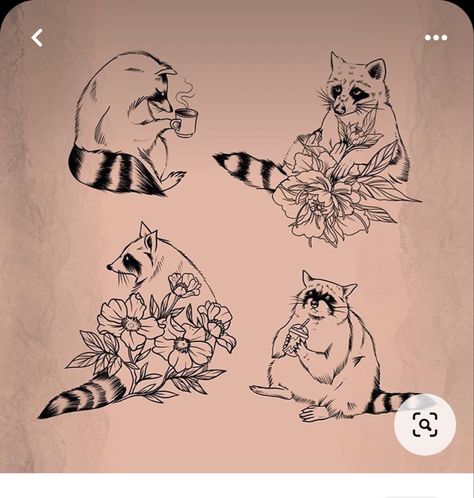 Best Friend Raccoon Tattoos, Raccoon Flash Tattoo, Fine Line Raccoon Tattoo, Raccoon Line Drawing, Raccoon Tattoo Cute, Tiny Raccoon Tattoo, Raccoons Tattoo, Simple Raccoon Tattoo, Racoon Tattoo Simple