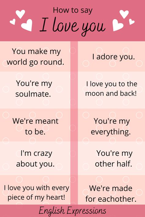 Valentine's Day is just around the corner, but why save these words of adoration for one day of the year? Learn 20 unique English expressions to say I LOVE YOU. English Expressions, Like I Love You, Book Writing Inspiration, Book Writing, Im Crazy, But Why, Say I Love You, You Make Me, Writing Inspiration