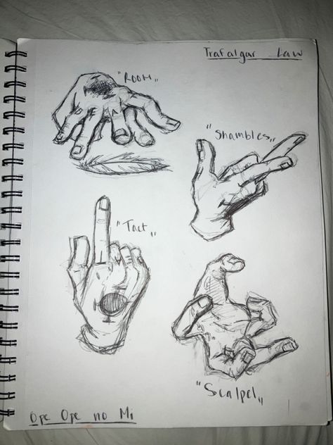 Law One Piece Hand, Law Sketch One Piece, Law Hands One Piece, Law Drawing One Piece, Law Drawing Art, One Piece Reference Drawing, Trafalgar Law Hands, Law Hand Tattoo, Trafalgar Law Drawing