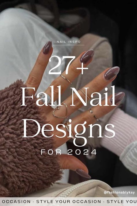 Looking for trendy fall nail ideas for 2024? Check out the latest fall nail design trends we love. From chic and simple designs to the best fall nail colors and art, and brown nail inspo, find all the inspiration you need for pretty nails this autumn. Almonds Fall Nails, Nail For Fall 2024, Fall Nail Combinations, Gender Neutral Nails For Delivery, Minimal Fall Nails Almond, Nude Nails Fall 2024, Trending Acrylic Nails Fall, Wine Country Nails, Manicure Fall 2024