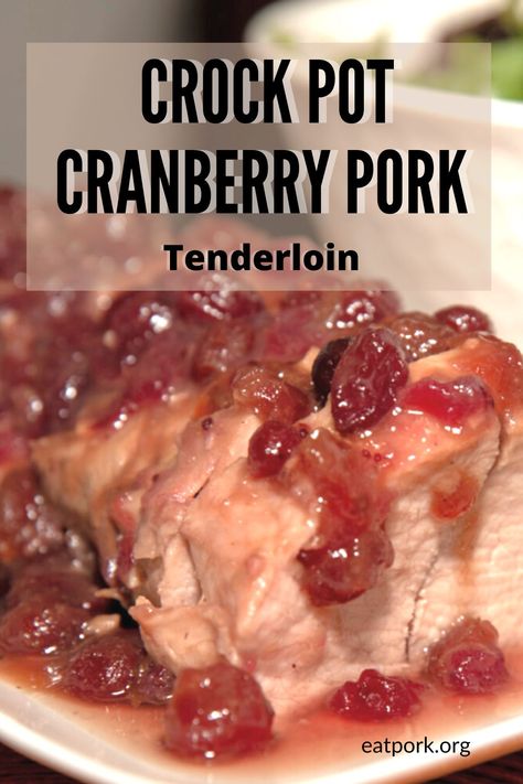 Add a touch of sweetness to your dinner with our Crock Pot Cranberry Pork Tenderloin recipe! This easy-to-make dish features tender pork tenderloin slow-cooked in a savory cranberry sauce, resulting in a flavorful and comforting meal that's perfect for any night of the week. Whether you're hosting a dinner party or simply craving a delicious homemade meal, this recipe is sure to impress. Get the recipe here: https://www.eatpork.org/cranberry-pork-tenderloin/ Slow Cooker Cranberry Pork Chops, Cranberry Pork Tenderloin Recipes In Crockpot, Pork Tenderloin With Cranberry Sauce, Crock Pot Tenderloin Recipes, Slow Cooker Pork Tenderloin And Potatoes, Pork Tenderloin In Crockpot, Pork Tenderloin In The Crockpot, Savory Cranberry Sauce, Pork Tenderloin Crock Pot