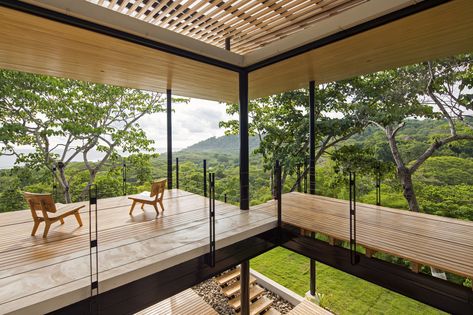 Ocean View Jungle House in Costa Rica Benjamin Garcia, Costa Rica Surfing, Houses In Costa Rica, Moveable Wall, Patio Grande, Jungle House, Outdoor Trees, Casa Container, Gym Inspo