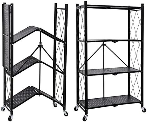 Foldable Rack, Foldable Shelf, Organize Office Space, Metal Storage Shelves, Garage Kitchen, Craft Booth Displays, Storage Shelving, Office Garage, Metal Rack