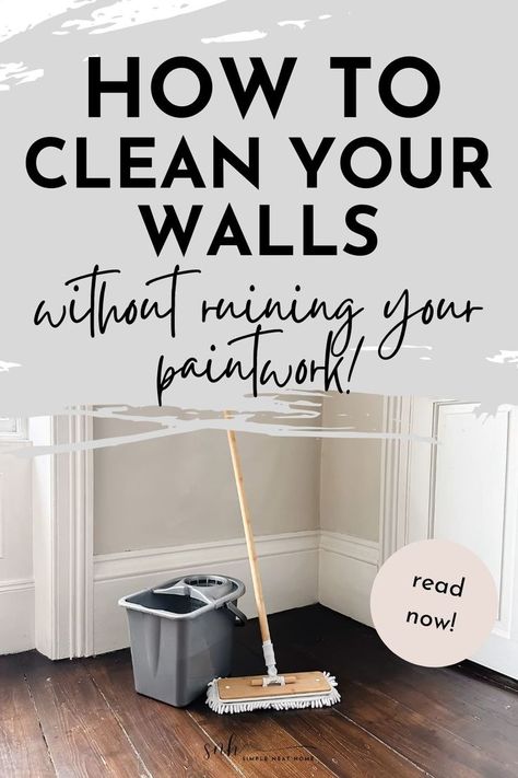 If you're planning a deep clean of your home and wondering how to wash your walls without ruining the paintwork, I've got just the thing! Cleaning your walls can make a significant difference in the overall cleanliness and aesthetics of your home. In this blog post, I’ll share how to clean your walls effectively and share a homemade cleaning solution recipe so you can Spring Clean your home the easy way. Head to simpleneathome.com now! Washing Walls Cleaning Solution, Wall Cleaning Solution Diy, Wall Cleaning Solution, Wall Cleaner Recipe, How To Wash Walls, Clean Your Walls, Wash Walls, Wall Cleaning, Wall Stains