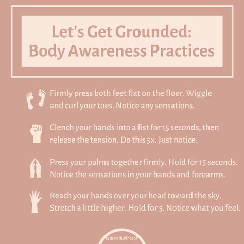 Body Awareness #somatic #mentalhealth #grounding #copingskills Somatic Body Work, Somatic Mindfulness, Somatic Coaching, Somatic Practice, Grounding Practices, Grounding Technique Activities, What Is Somatic Healing, Somatic Experiencing Exercises, Grounding Exercises Therapy