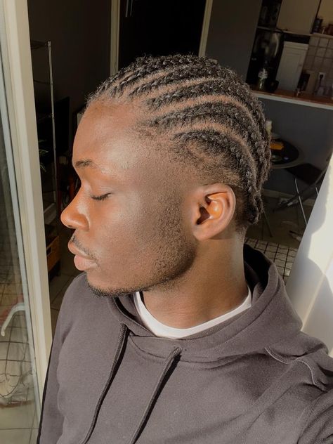 Drop Fade Cornrows, Taper Cornrows, Cornrows Men, Man Braids, Cornrow Braids Men, Braids With Fade, Black Men Hair, Bday Hair, Braid Styles For Men