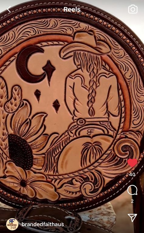 Horse Tooling Pattern, Leather Rodeo Awards, Aztec Leather Tooling Pattern, Tooling Leather Patterns, Tooled Rope Can, Leather Rope Cans, Tooled Leather Rope Can, Western Tooled Leather Patterns, Belt Tooling Patterns