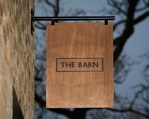 The Barn Restaurant Signage, Bar Deco, Shop Signage, Exterior Signage, Casa Country, Restaurant Signs, Signage Wayfinding, Tack Room, Restaurant Ideas