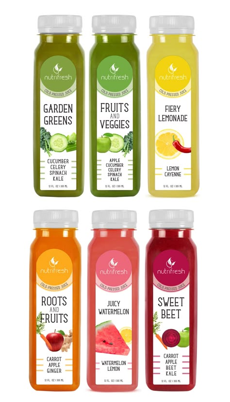 White-label Juice Labels - Blossom Creative Cold Pressed Juice Recipes, Juice Design, Fresh Juice Recipes, Juice Menu, Healthy Juice Drinks, Resep Smoothie, Smoothie Fruit, Juice Branding, Juice Packaging