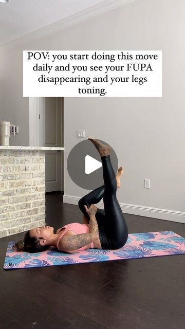 Fupa Exercises Beginners, Fupa Work Outs, Fupa Exercises, Fupa Workout, Everyday Workouts, Pilates Workout Videos, Leg Exercise, Easy Exercise, Leg Exercises