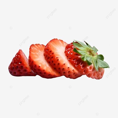 Fruits And Vegetables Clipart, Clipart Strawberry, Sliced Strawberry, Culinary Desserts, White Flower Background, Strawberry Clipart, Strawberry Png, Cut Strawberries, Fruit Clipart