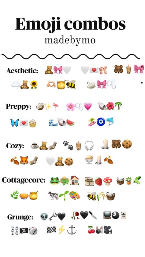 Different aesthetics for emoji combos Funny Emoji Combinations, Combo Emoji, Aesthetic Emojis, Cute Emoji Combinations, Emoji Valentines, Boo Baskets, Emoji Combos, Cool Emoji, Clever Captions