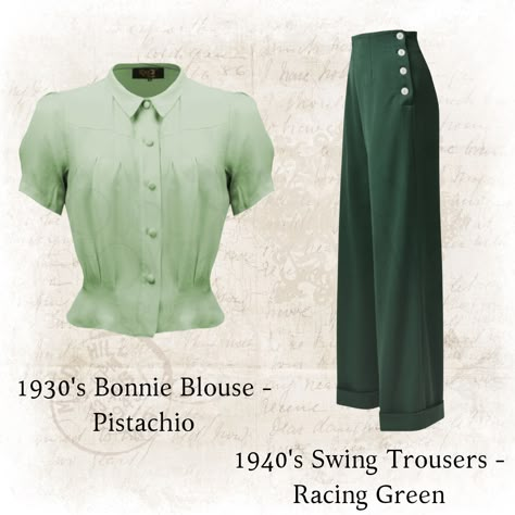 1940s Fashion Aesthetic, 1950s Casual Outfits For Women, 1930s Casual Fashion, 1940’s Outfits, 1940 Fashion Women, Swing Dance Outfit, 1940s Pants, 1940s Aesthetic, Vintage Clothes 1940s