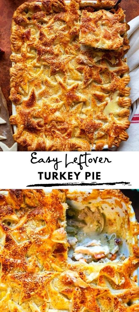 Leftover Turkey And Ham Pie, Easy Turkey Pie Recipes, Boxing Day Pie, Turkey And Ham Pot Pie, Turkey And Ham Pie Recipe, Christmas Leftover Pie, Leftover Roast Turkey Recipes, Leftover Turkey Pie Recipes, Leftover Turkey And Ham Recipes