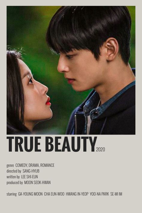 true beauty kdrama minimalist poster True Beauty Kdrama Poster, True Beauty Poster, True Beauty Kdrama, Kdrama Posters, Drama Poster, Beauty Movie, Posters Minimalist, Drama List, Korean Drama Series