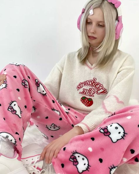 Get cozy this winter with our adorable Hello Kitty Pajama Pants! 💕Perfect for lounging at home, these Sanrio cartoon trousers are a must-have for every Hello Kitty fan. Ideal gift for girls. 🎀 Shop now for ultimate comfort and cuteness! . . . . . #hellokitty #hellokittycore #hellokittyaddict #hellokittylover #hellokittylovers #hellokittycollection #hellokittyaesthetic #hellokittystuff #hellokittysanrio #sanriocore #sanrioaesthetic #sanriolover #kawaiiaesthetic #kawaiigirl #giftideas #giftfor... Hello Kitty Pajama Pants, Kawaii Pants, Kuromi Clothes, Hello Kitty Y2k, Sanrio Cartoon, Hello Kitty Aesthetic, Hello Kitty Cartoon, Hello Kitty Collection, Gift For Girls