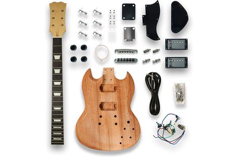 Top 20: Best Electric Guitar Kits [2021] | Electric Herald Best Electric Guitar, Flying V Guitar, Strat Guitar, Sg Guitar, Electric Guitar Kits, Telecaster Thinline, Guitar Making, Guitar Diy, Fender Precision Bass