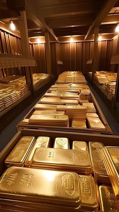 Billions Of Dollars, Gold Bars Aesthetic, Gold Reserve, How To Be Rich, Lucky Wallpaper, Gold Bullion Bars, Money Vision Board, Money Stacks, Gold Bars