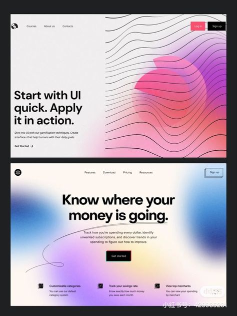 Gradient Landing Page, Abstract Web Design, Gradient Ui Design, Product Poster Design Ideas, Foundation Illustration, Gradient Website, Modern Web Design Trends, Cv Website, Cv Inspiration