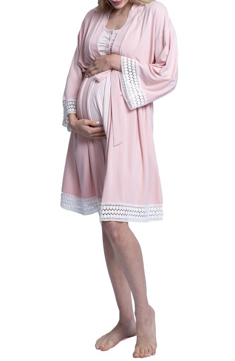 Nursing Robe, Nursing Nightgown, Nightgown Robe, Maternity Hospital, Wrap Headband, Headband Size, Hospital Outfit, Hospital Gown, Skin To Skin